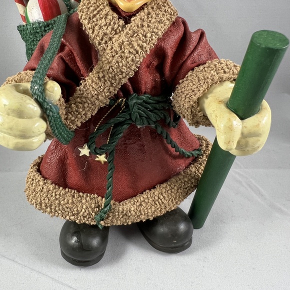 Disney Mickey Mouse Santa Figure Red Christmas Decor Paper Mache Vintage Festive - Picture 6 of 6